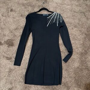 Zara Black Dress with Silver Accents